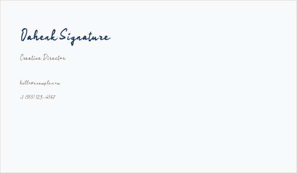 Oahenk Signature Business Card