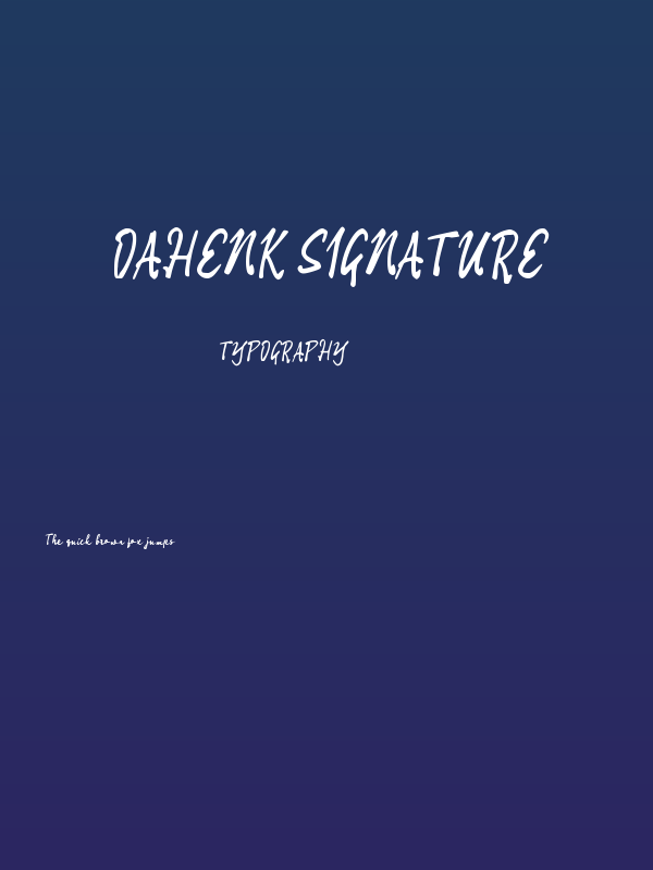 Oahenk Signature Poster
