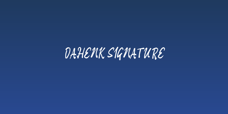Oahenk Signature Social Header