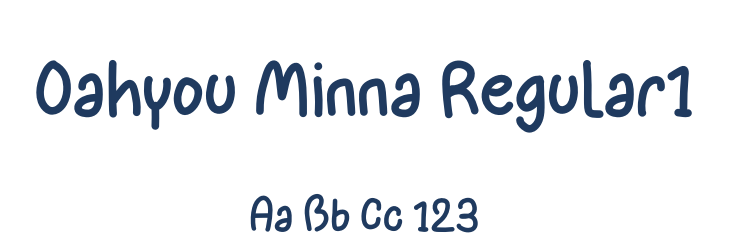 Oahyou Minna Regular1 Font Preview