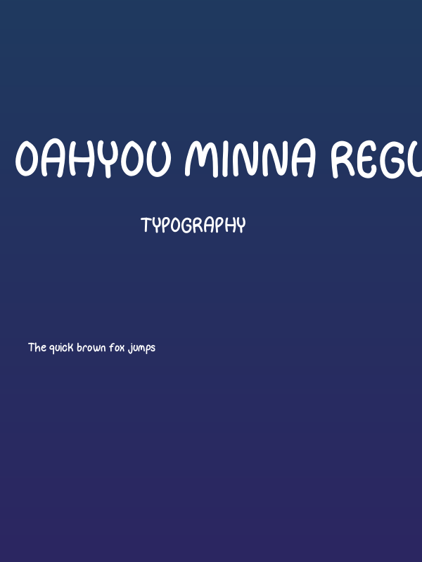 Oahyou Minna Regular1 Poster