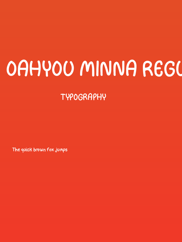 Oahyou Minna Regular Poster