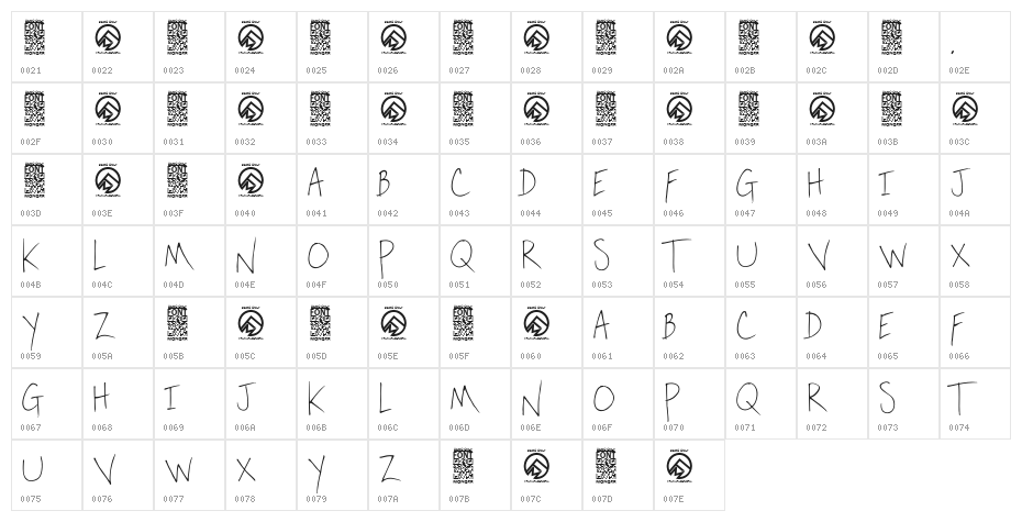Oak Lawn Regular Character Map