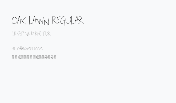 Oak Lawn Regular Business Card