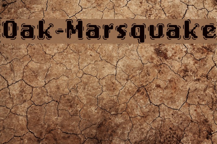 Oak-Marsquake Font examples