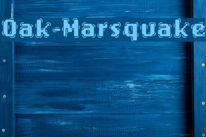 Oak-Marsquake Font examples