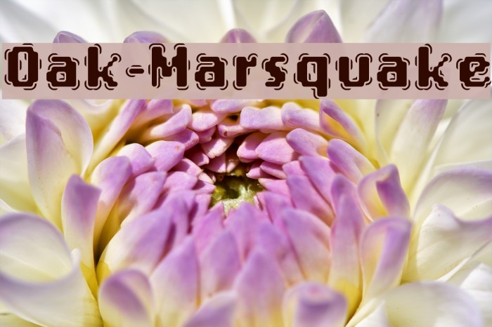 Oak-Marsquake Font examples
