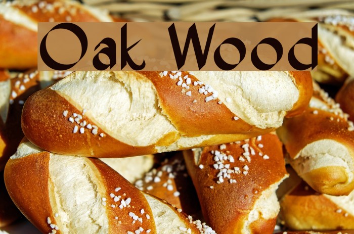 Oak Wood Font examples