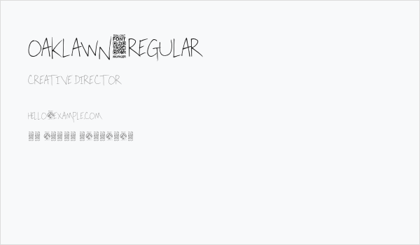 OakLawn-Regular Business Card