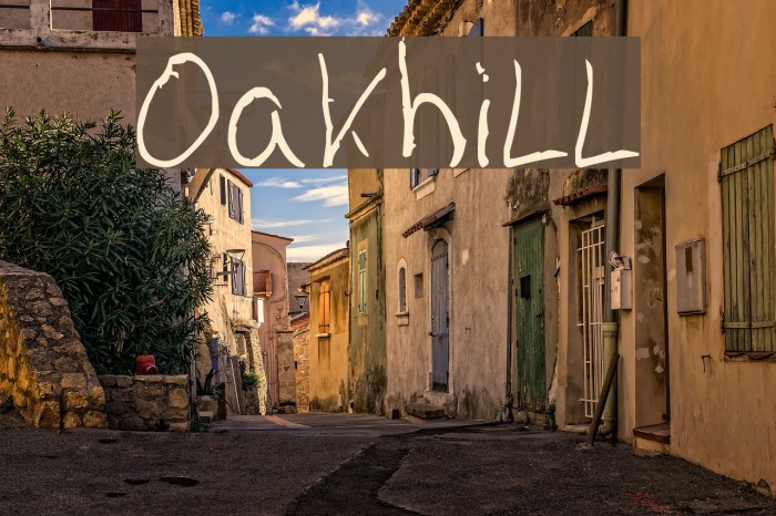 Oakhill フォント examples