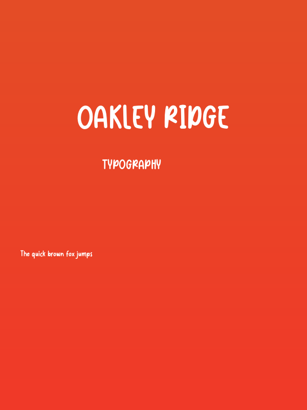 Oakley Ridge Poster