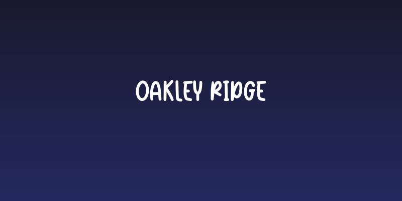 Oakley Ridge Social Header