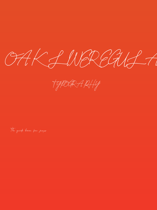 OaklineRegular Poster