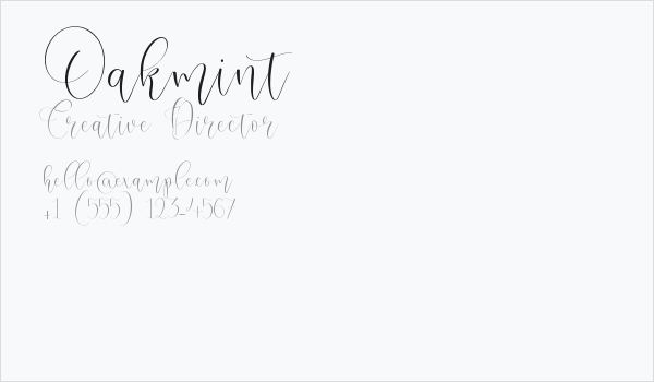 Oakmint Business Card