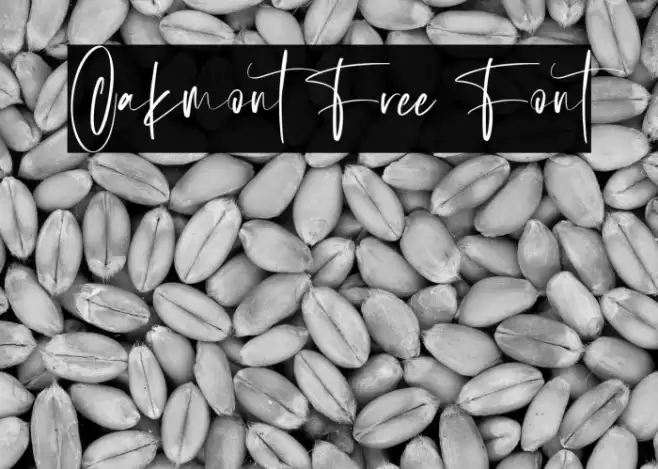 Oakmont Free Font Fonte examples
