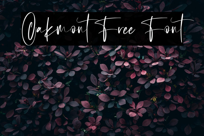 Oakmont Free Font Example 3