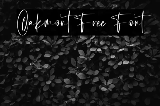 Oakmont Free Font Fonte examples
