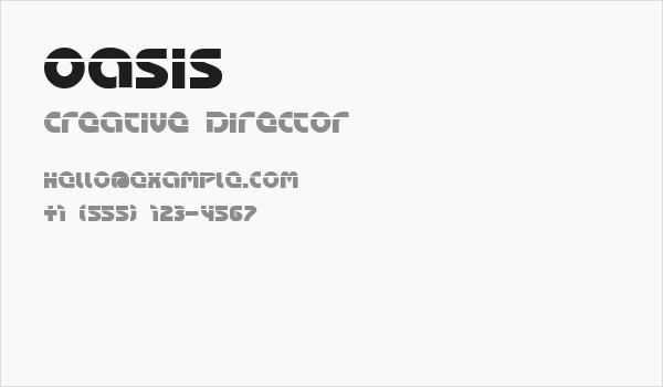 Oasis Business Card