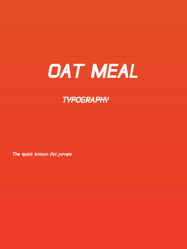 Oat Meal Poster
