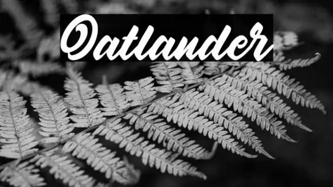 Oatlander Font examples