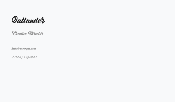 Oatlander Business Card