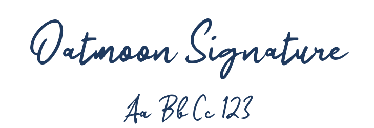 Oatmoon Signature Font Preview
