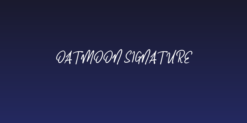 Oatmoon Signature Social Header