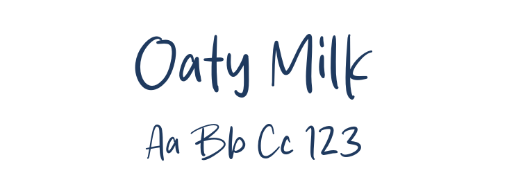 Oaty Milk Font Preview