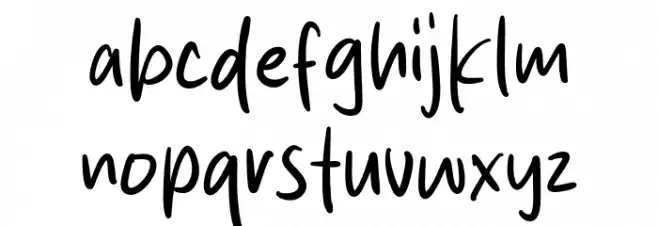 Oaty Milk Font LOWERCASE