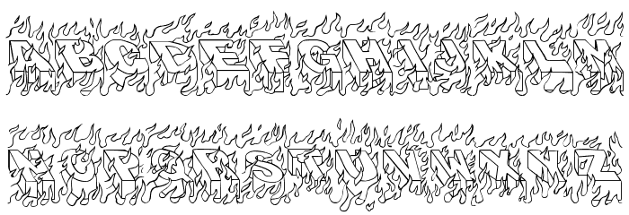 oakland hills 1991 Font LOWERCASE