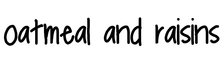 oatmeal and raisins Font