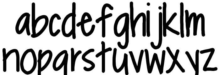 oatmeal and raisins Font LOWERCASE