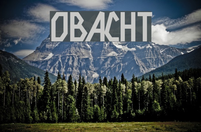 Obacht Font examples