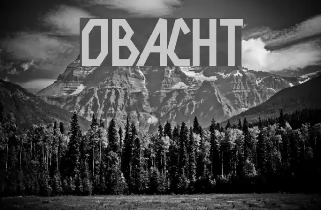 Obacht Шрифта examples