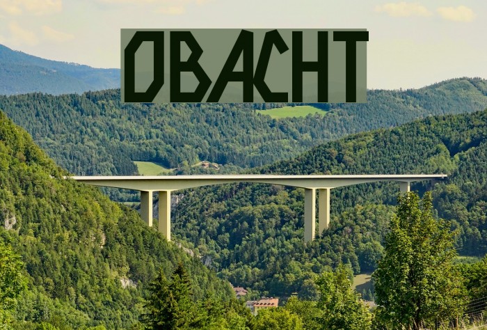 Obacht Font examples