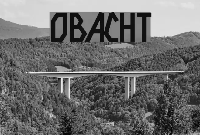 Obacht Шрифта examples