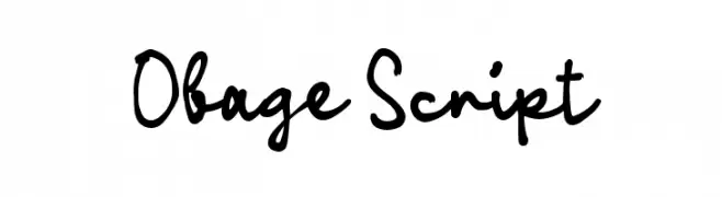 Obage Script  Free Fonts Download