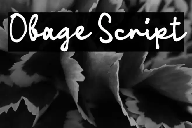 Obage Script Caratteri examples