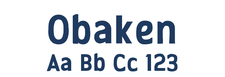 Obaken Font Preview