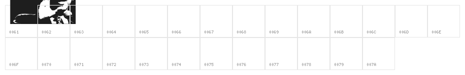 Obamaglyph Character Map