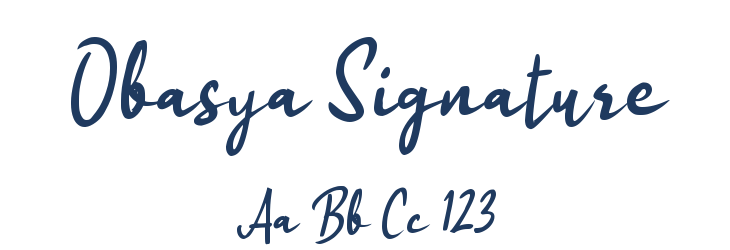Obasya Signature Font Preview