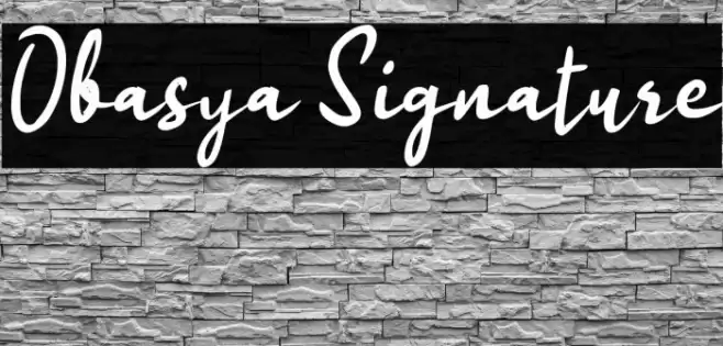 Obasya Signature Font examples