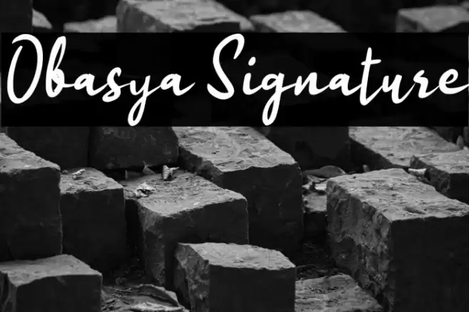 Obasya Signature Font examples