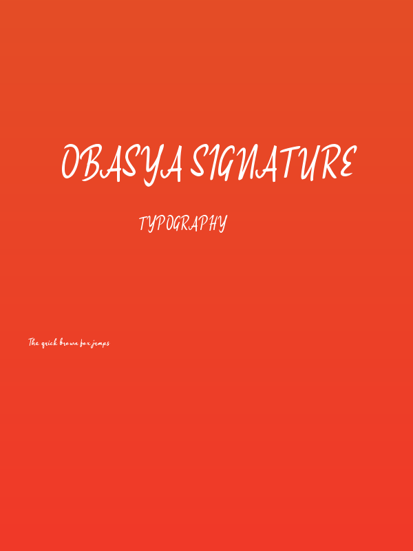 Obasya Signature Poster