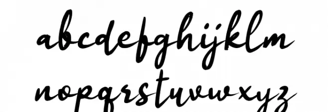 Obasya Signature Font Litere mici