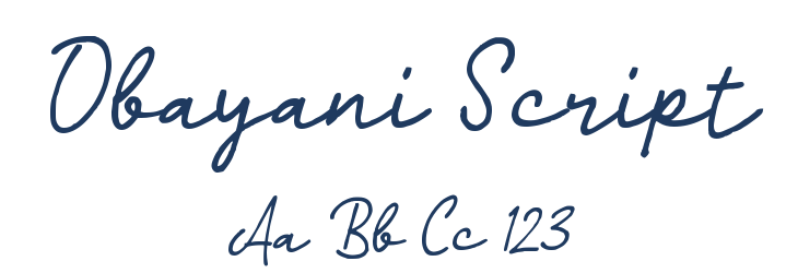 Obayani Script Font Preview