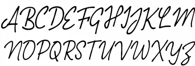 Obayani Script Font UPPERCASE