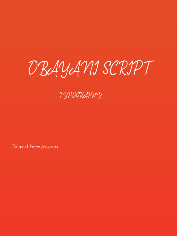 Obayani Script Poster