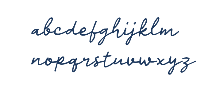 Obayani Script Lowercase