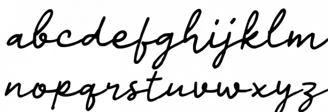 Obayani Script Font LOWERCASE